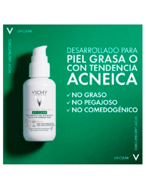 Perfumerías Coqueteo | Crema-Fluido Solar Capital Soleil UV Clear Anti-Imperfections SPF50